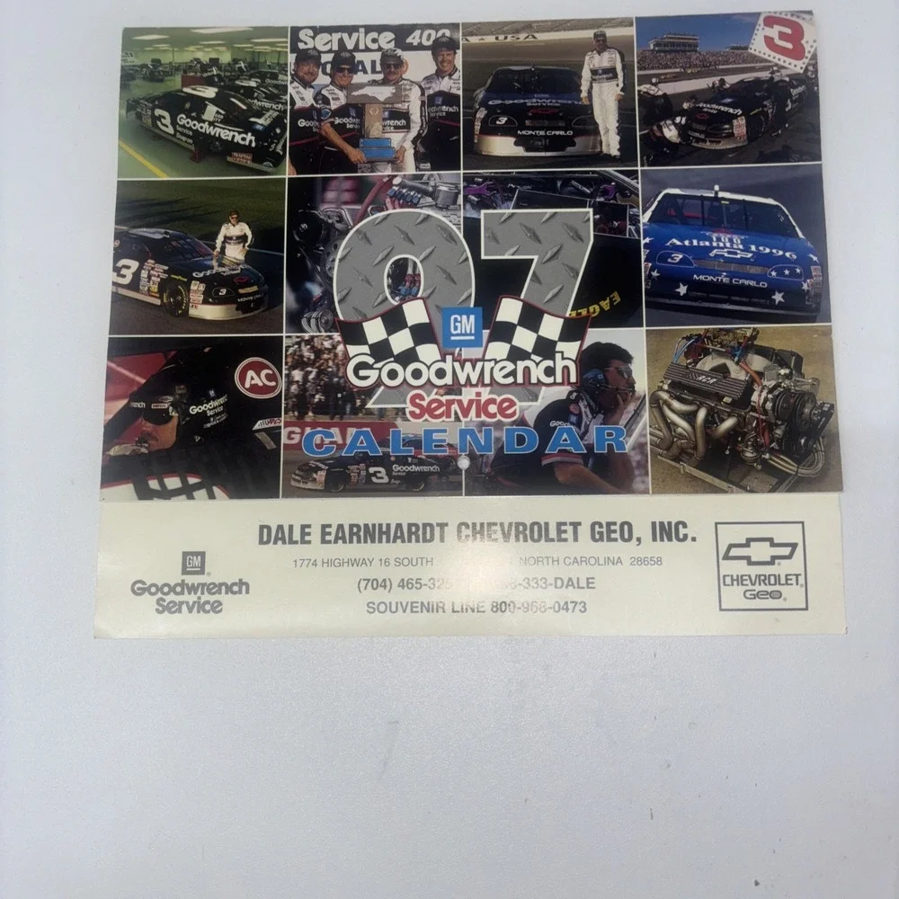 1997 GM Goodwrench Service Racing Calendar